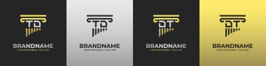 Letter DT or TD Lawyer Logo, suitable for any business related to lawyer with DT or TD initials.