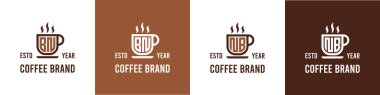 Letter BN and NB Coffee Logo, suitable for any business related to Coffee, Tea, or Other with BN or NB initials.