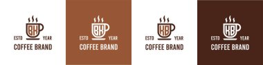 Letter BK and KB Coffee Logo, suitable for any business related to Coffee, Tea, or Other with BK or KB initials.