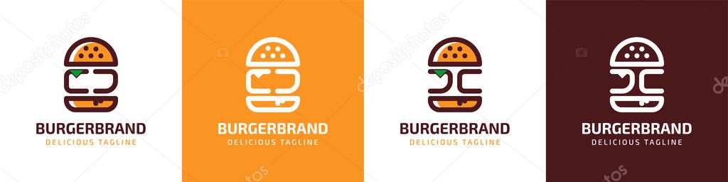 Letter CJ and JC Burger Logo, suitable for any business related to burger with CJ or JC initials.