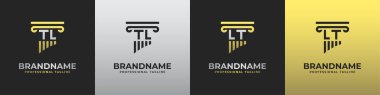 Letter LT or TL Lawyer Logo, suitable for any business related to lawyer with LT or TL initials.
