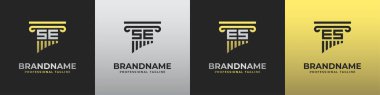 Letter ES or SE Lawyer Logo, suitable for any business related to lawyer with ES or SE initials.