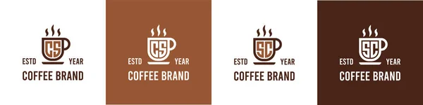 Letter CS and SC Coffee Logo, suitable for any business related to Coffee, Tea, or Other with CS or SC initials.