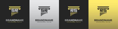 Letter RS or SR Lawyer Logo, suitable for any business related to lawyer with RS or SR initials.