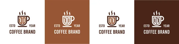 Dopis Káva Logo Vhodné Pro Jakékoli Podnikání Související Kávou Čajem — Stockový vektor