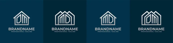 Harf DM ve MD Home Logo Set. Ev, gayrimenkul, inşaat, DM ve MD harfleri ile ilgili her iş için uygundur..