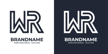 Basit WR Monogram Logosu, WR veya RW ile başlayan her iş için uygundur.