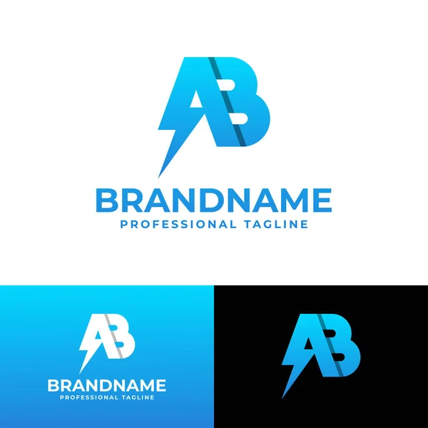 Brief Power Logo Geschikt Voor Elk Bedrijf Met Initialen — Stockvector
