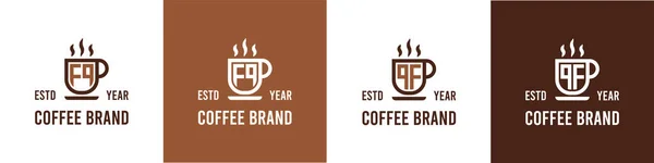 Буква Кофе Логотип Подходит Любого Бизнеса Связанного Кофе Чай Другие — стоковый вектор