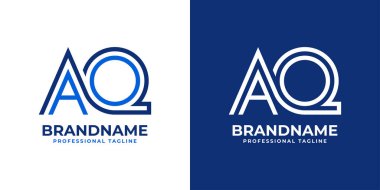 El-Kaide Çizgisi Monogram Logosu, El-Kaide ve QA harfleriyle başlayan her iş için uygundur..