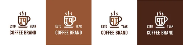 Harf Kahve Logosu Kahve Çay Veya Harfleriyle Başlayan Herhangi Bir — Stok Vektör