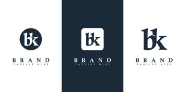 Modern ve basit BK Harf Logosu, BK veya KB baş harfli her iş için uygundur.