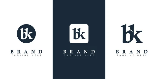 现代简洁的小写字母Bk标志 适用于任何有Bk或Kb首字母缩写的业务 — 图库矢量图片