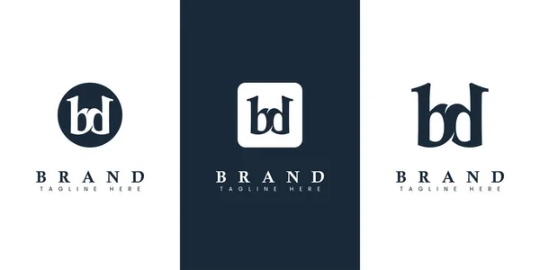 現代的でシンプルな小文字Bd文字ロゴ BdまたはDbイニシャルを持つビジネスに適しています — ストックベクタ