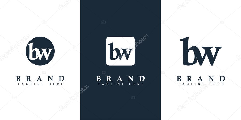 Modern and simple Lowercase BW Letter Logo, suitable for any business with BW or WB initials.