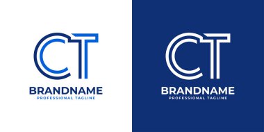 CT Line Monogram Logosu, CT veya TC baş harfleri olan her iş için uygundur..