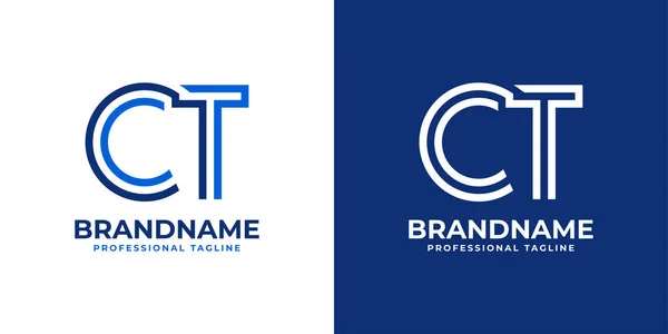 Logo Monogramme Ligne Lettre Adapté Toute Entreprise Avec Des Initiales — Image vectorielle