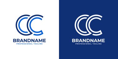 Harf CC Satır Monogram Logosu, C veya CC harfleri ile başlayan her iş için uygundur.