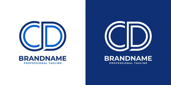 CD Satır Monogram Logosu, CD veya DC baş harfleri olan her iş için uygundur.