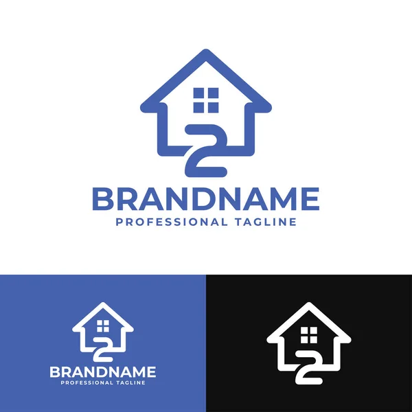 Číslo Home Logo Vhodné Pro Jakékoliv Podnikání Související Domem Nemovitostmi — Stockový vektor