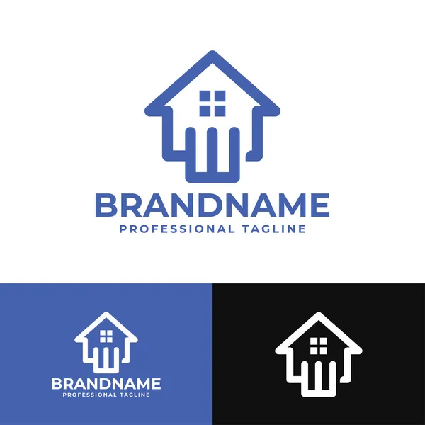 Huruf Home Logo Cocok Untuk Setiap Bisnis Yang Berkaitan Dengan - Stok Vektor
