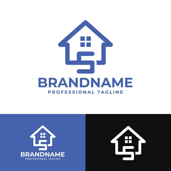 Letra Home Logo Adecuado Para Cualquier Negocio Relacionado Con Casa — Vector de stock