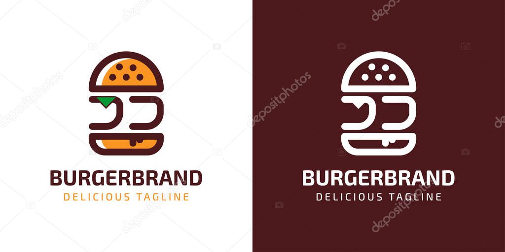 Letter JJ Burger Logo, suitable for any business related to burger with J or JJ initials.