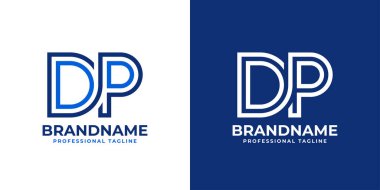 DP Satır Monogram Logosu, DP veya PD baş harfleri olan her iş için uygundur.