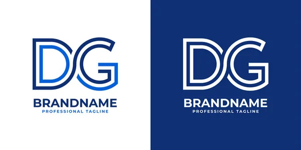 Harf DG Satır Monogram Logosu, DG veya GD baş harfleri olan her iş için uygundur.