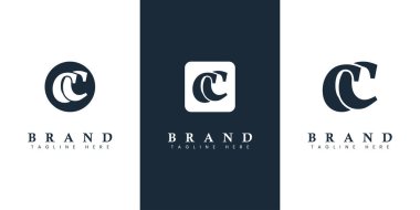 Modern ve basit CC Harf Logosu, CC baş harfleri olan her iş için uygundur.