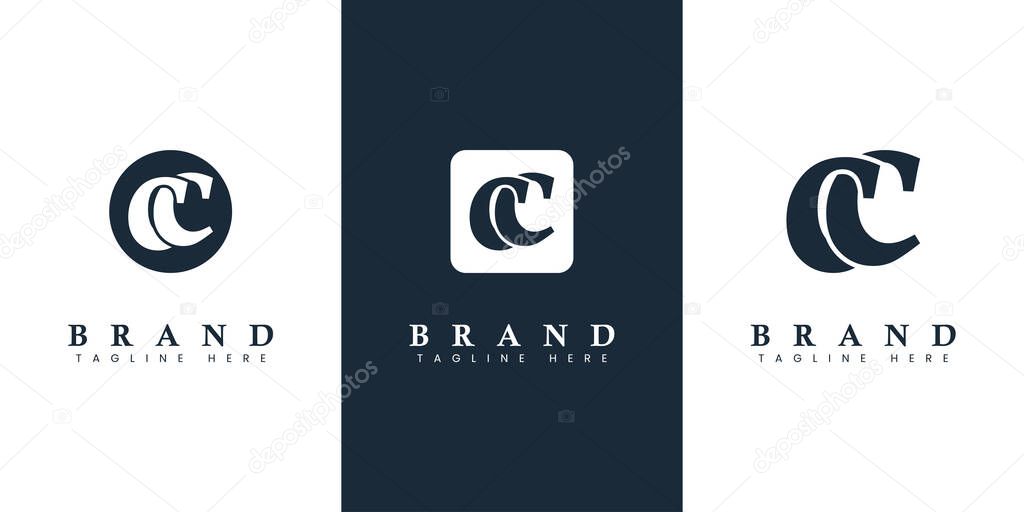 Modern and simple Lowercase CC Letter Logo, suitable for any business with CC initials.