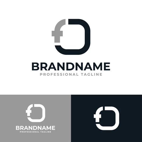 Logo Monogramme Lettre Adapté Toute Entreprise Avec Des Initiales — Image vectorielle