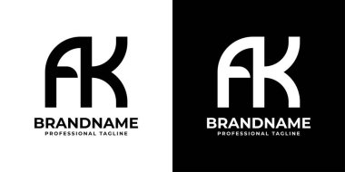 AK ya da KA Monogram Logosu, AK ya da KA harfleriyle başlayan her iş için uygun..