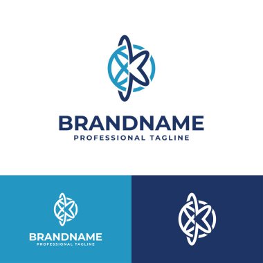 K Globe Logosu, K harfli Globe ile ilişkili her iş için uygundur..