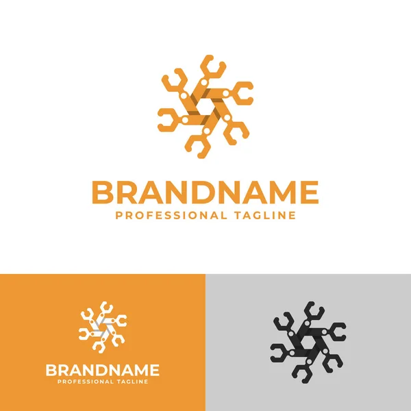 Logotipo Braço Robô Hexagonal Adequado Para Qualquer Negócio Relacionado Com —  Vetores de Stock
