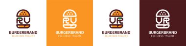 Harf karavanı ve VR Burger Logosu, karavan veya VR harfli her iş için uygundur..