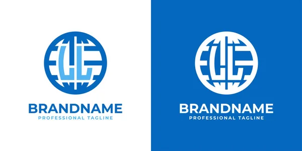 Buchstabe Globe Logo Geeignet Für Jedes Unternehmen Mit Doppelten Oder — Stockvektor