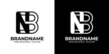 NB harfi veya BN Monogram logosu, NB veya BN baş harfleri olan her iş için uygundur.