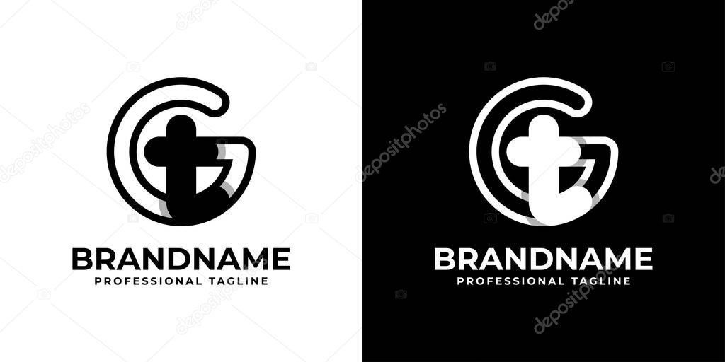 Letter GT or TG Monogram Logo, suitable for any business with GT or TG initials.