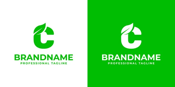 Buchstabe Blatt Logo Geeignet Für Unternehmen Mit Bezug Blatt Natur — Stockvektor