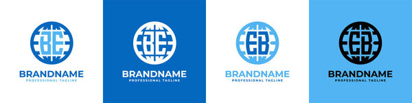 Набор букв Мбаппе и EB Globe, подходит для любого бизнеса с инициалами Мбаппе или EB.