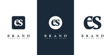 Modern ve basit ES Küçük harf Logosu, ES veya SE baş harfleri ile iş için uygun.