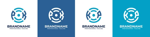 Літера Або Global Technology Monogram Logo Підходить Бізнесу Ініціалами Або — стоковий вектор