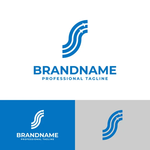 Letra Logo Finanzas Adecuado Para Negocios Relacionados Con Finanzas Con — Vector de stock