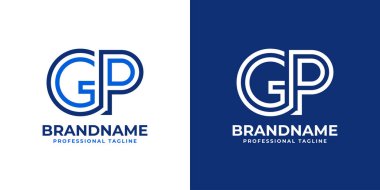 GP Line Monogram Logosu, GP veya PG baş harfleri ile iş yapmak için uygun.