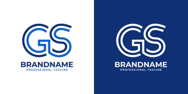 GS Satır Monogram Logosu, GS veya SG baş harfleri ile iş için uygun.