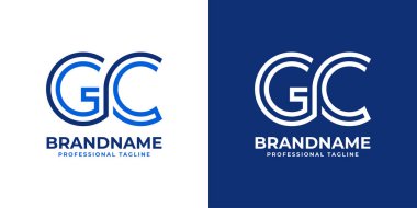 GC Satır Monogram Logosu, GC veya CG baş harfleri ile iş için uygun.