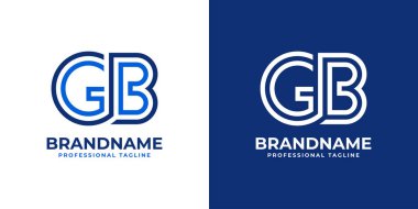 GB Satır Monogram Logosu, GB veya BG baş harfleri ile iş yapmak için uygun.