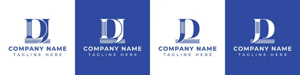 DJ ve JD Pillar logosu, JD ile iş yapmak için uygun ya da Pillar ile ilgili DJ.