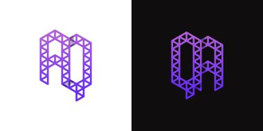 Harfler AQ ve QA Polygon Logo Kümesi, AQ ve QA baş harfleriyle çokgen ile ilişkili işler için uygun.